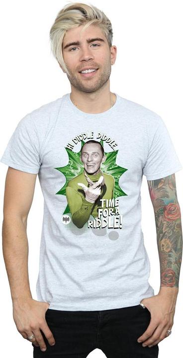 Actual product image Mens Batman TV Series The Riddler Time for a Riddle T-Shirt (L)