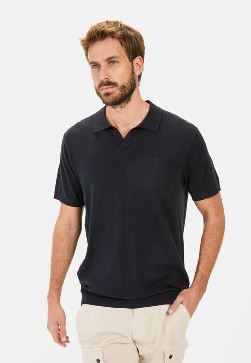 Immagine prodotto Camel Active Strick-Poloshirt aus Baumwoll-Leinen-Mix (M)
