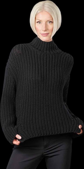 Actual product image Marc O'Polo Long Sleeve Pullover Stand Up Collar Black (L)