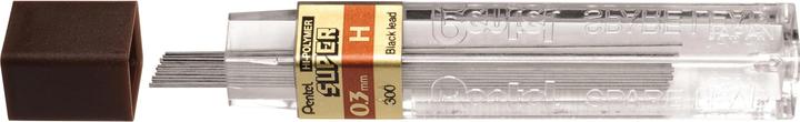 Actual product image Pentel Refill Hi-Polymer Super 0.3 mm, H (Refill, Graphite, 0.30 mm)