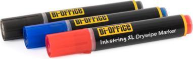 Produktbild Bi-Office Whiteboard Marker Inkstring 3 Stück (Blau, Schwarz, Rot, 3 mm, 3 x)