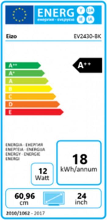 Energy Label Eizo EV2430 FlexScan (1920 x 1200 pixels, 24")