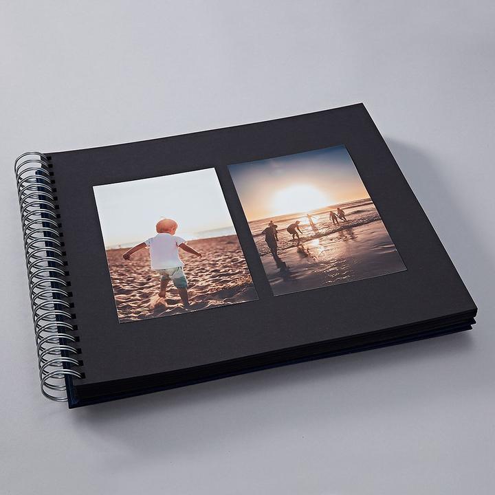 Image du produit Semikolon Album photo Maxi Mucho 34.5 x 30 cm bleu, pages noires (10 x 15 cm, 9 x 13 cm)