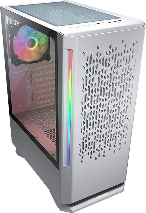Produktbild Cougar Case MX430 Air RGB Weiss, Midi Tower, PC, Weiss, ATX, micro ATX, Mini-ITX, Gaming, HDD, Leistun (ATX)