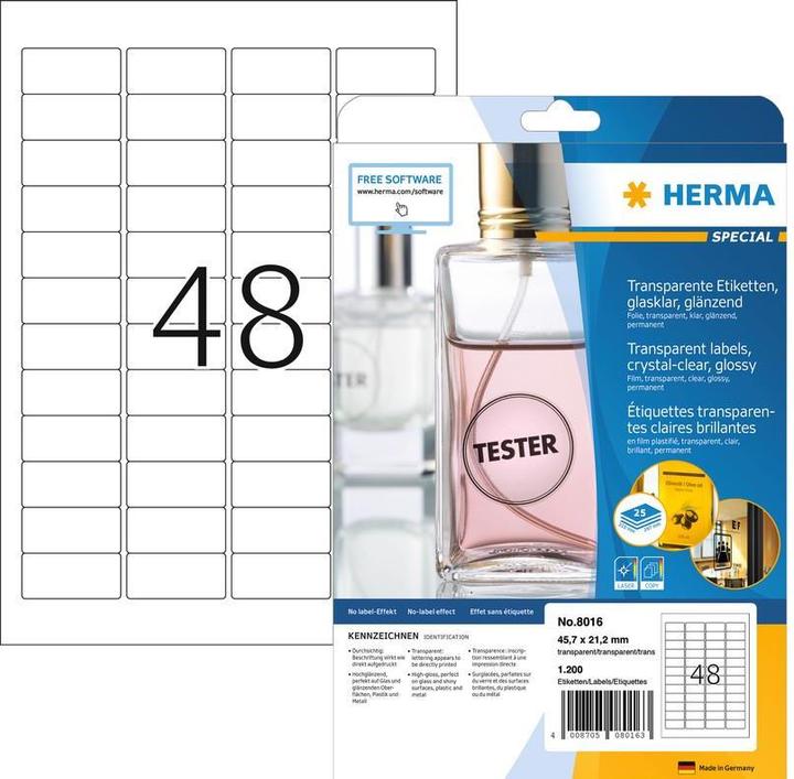 Immagine prodotto HERMA Etichette trasparenti A4