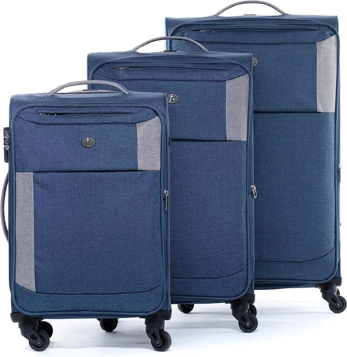 Image du produit Fergé Bleu clair et gris Set de 3 (110 l, Bagage à main (jusqu'à 50l), L (90 - 115l), XL (à partir de 115l))