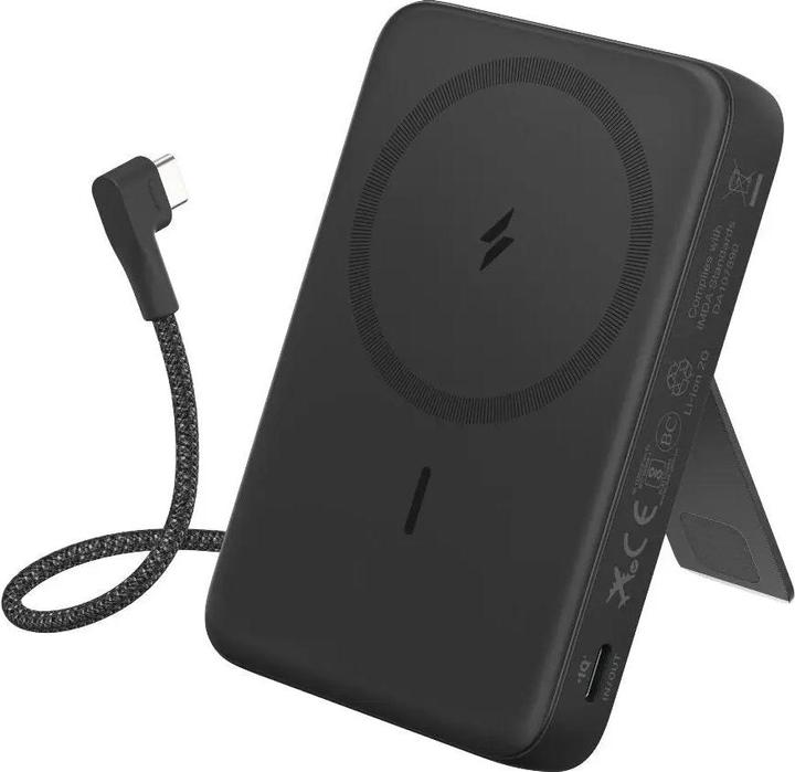 Produktbild Anker Zolo PowerBank 10K magnetic Built-In USB-C Cable black (10000 mAh, 15 W, 37 Wh)
