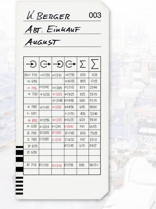 Actual product image Bürk Punch cards, for K 675, pack of 200, HxW 184 x 86 mm.