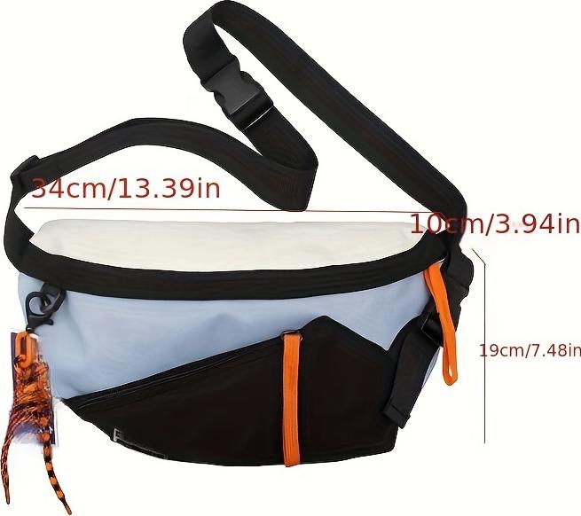 Produktbild Only-Bags.Store Lässige Brusttasche mit Anhänger, Street Style Umhängetasche Crossbody Bags, multifunktionale Hip