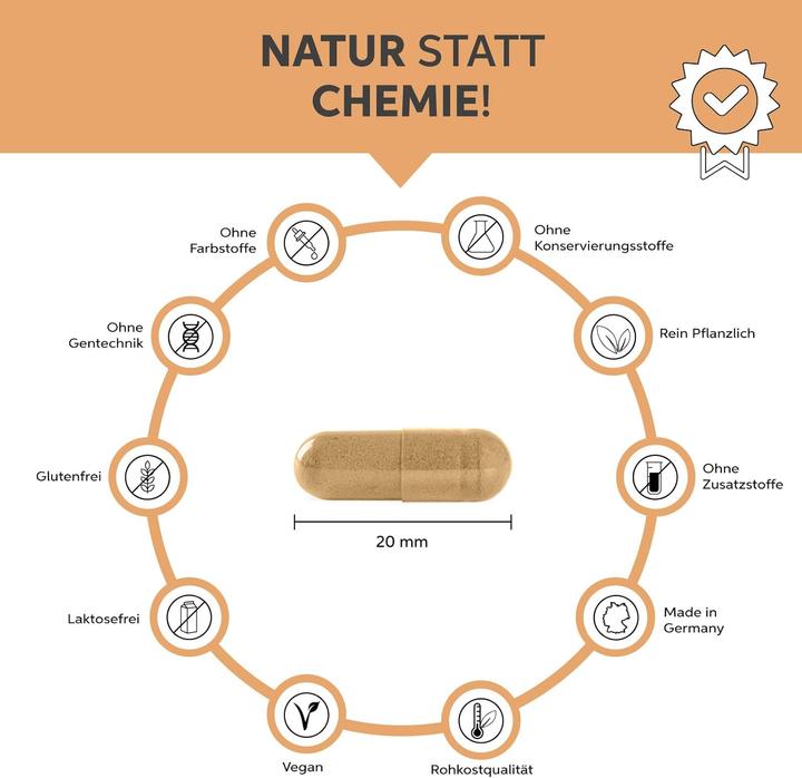 Produktbild Eltabia Bio Camu Camu Kapseln | Hochdosiert 84mg Tagesdosis | 100% natürliches Vitamin C (100 Stück, Kapseln)