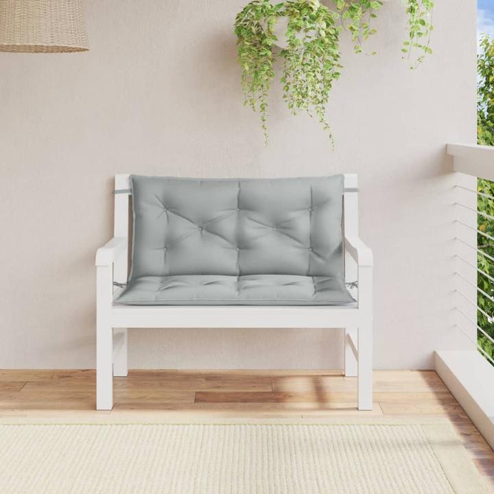 Actual product image VidaXL Garden bench cushions 2 pcs. fabric (100 x 50 x 7 cm)