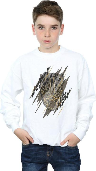 Actual product image Boys Black Panther Gold Head Sweatshirt (128)
