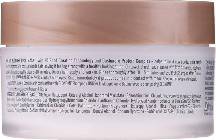 Image du produit Schwarzkopf Professional Blondme - All Blondes Rich Mask (200 ml)