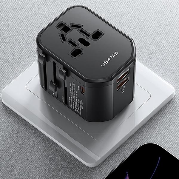 Actual product image Usams T59 Travel Charger with 20W Dual USB-A + Type-C