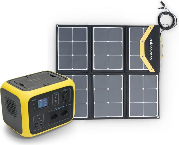 Actual product image Autosolar Powerstation 500Wh "Swiss Edition" with solar case 135W (500 Wh, 6.20 kg)