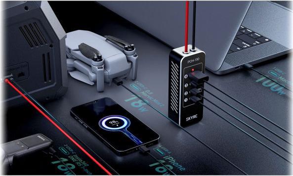 Actual product image SkyRC USB charging adapter PCH-150 PD for T1000 charger (150 W)