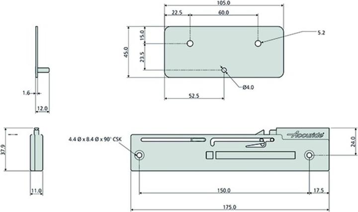 Produktbild Accuride Kugel-Linearführung DA0115-RCH
