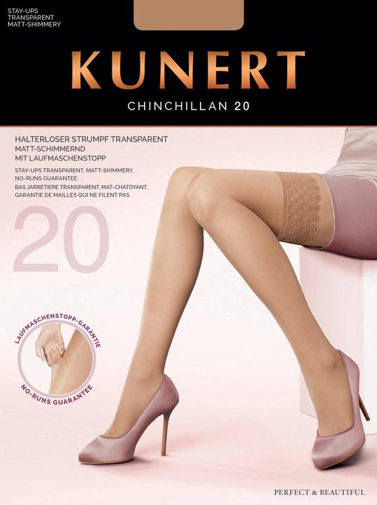 Actual product image Kunert Chinchillan 20 stay up stockings, colour 050 black, size 35-37 (20 DEN, 35 - 37)