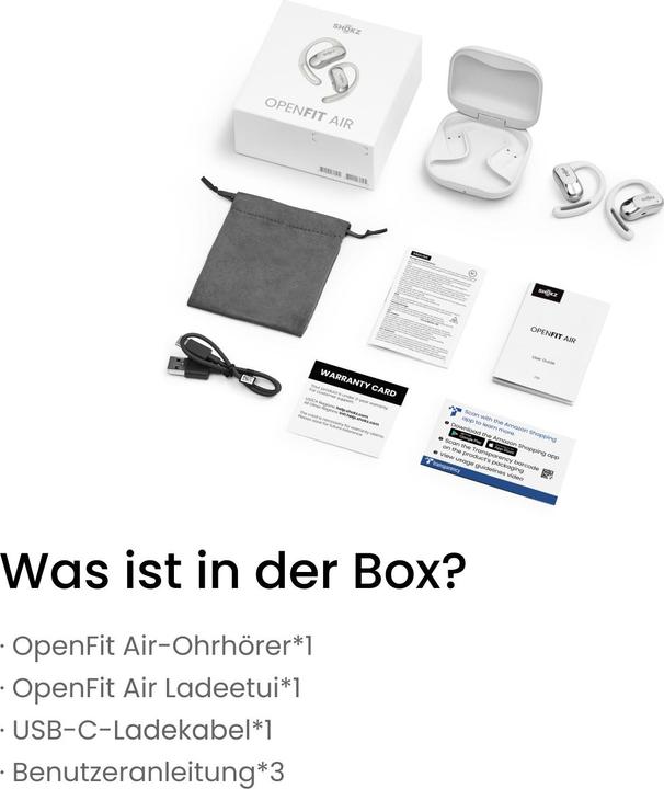 Productafbeelding Shokz OpenFit Lucht (NC, 6 h, Draadloze)