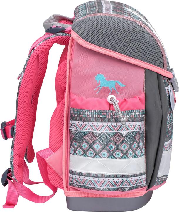 Produktbild Belmil CLASSY Schulrucksack 4-teiliges-Set Horse Aruba Blue (19 l)
