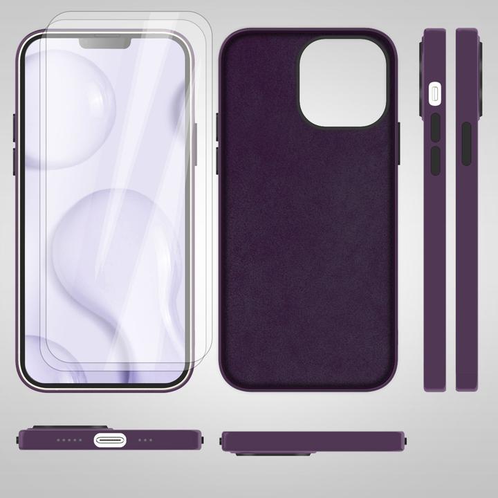 Image du produit Nalia Liquid Silicone Housse avec fonction MagSafe & 2x verre de protection d'écran (Apple iPhone 14)