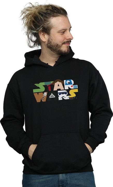 Immagine prodotto Star Wars Character Logo Felpa con Cappuccio Uomo (XL)