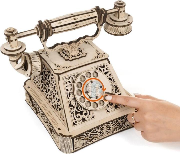 Image du produit Eco Wood Art Kit de maquette 3D en bois - Teélephone rétro