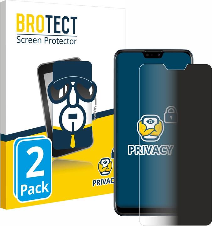 Productafbeelding BROTECT Sichtschutzfolie Anti-Spy Privacy Folie Blaulicht-Schutz (2 Stuk, Asus ZenFone Max Pro (M2))