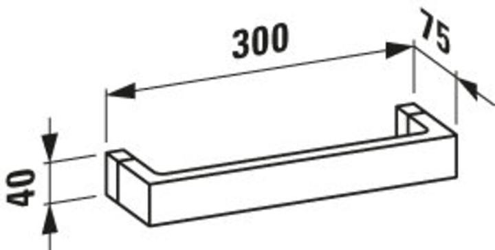 Actual product image Laufen Kartell Rail towel rail, L/W/H: 300/75/40 mm, H3813300