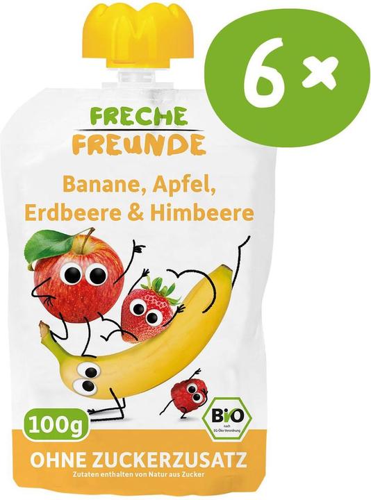 Produktbild Freche Freunde Quetschmus Apfel Banane Erdbeere & Himbeere Btl 100 g (100 g)