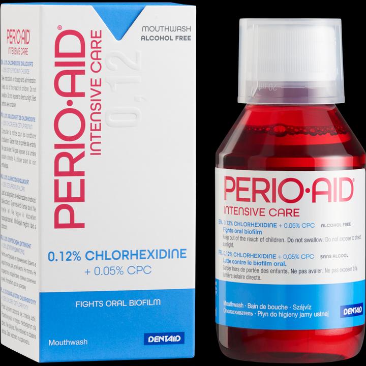 Actual product image Dentaid Perio-Aid mouth rinse from with 0.12% chlorhexidine 150 ml (150 ml, Mouthwash)