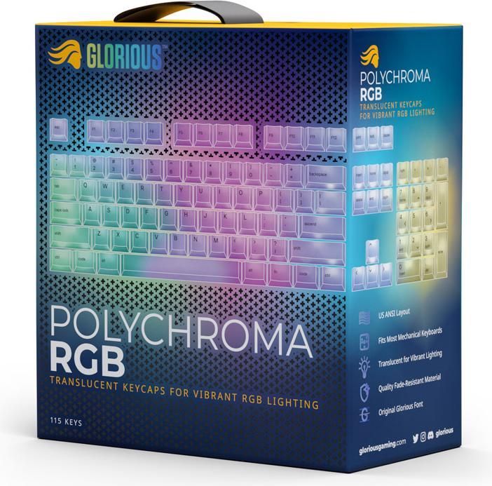 Actual product image Glorious PC Gaming Race Polychroma RGB Keycaps