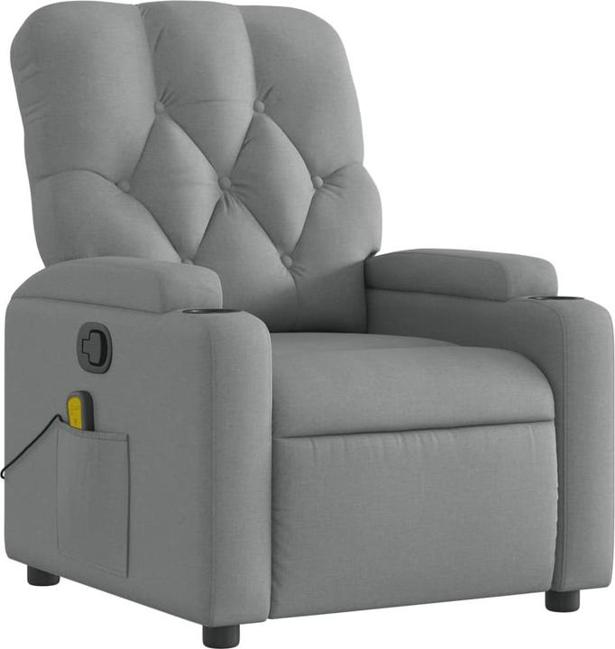Produktbild VidaXL Massagesessel Hellgrau Stoff,Farbe: Hellgrau,Material: Stoff