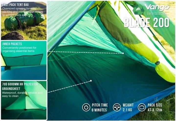 Actual product image Vango Blade 200 (Dome tent, 2.15 kg, 2 persons)