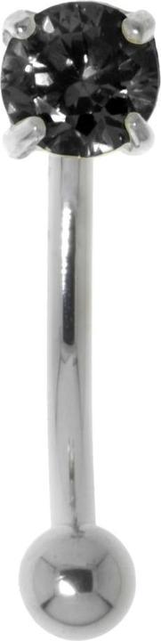 Produktbild Bijouteria Augenbrauenpiercing (Chirurgenstahl 316L, Silber 925, Zirkonia)