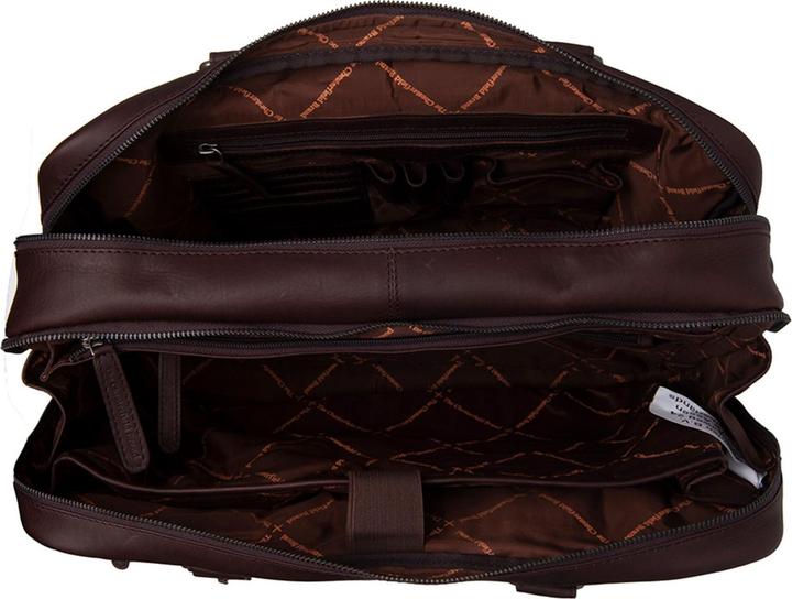Image du produit The Vegan Cow Chesterfield Brand Leren Laptoptas Bruin Boston