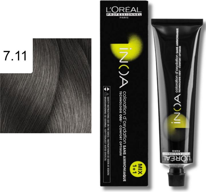 Produktbild L'Oréal Professionnel Inoa Haarfarbe (7,11 Mittelblond Tiefes Asch)