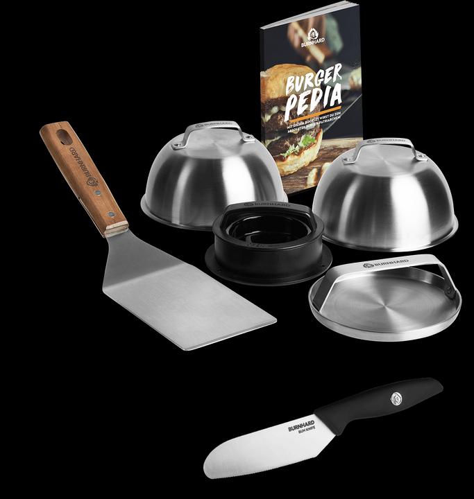 Immagine prodotto Burnhard Set per hamburger da 6 pezzi con coltello per hamburger