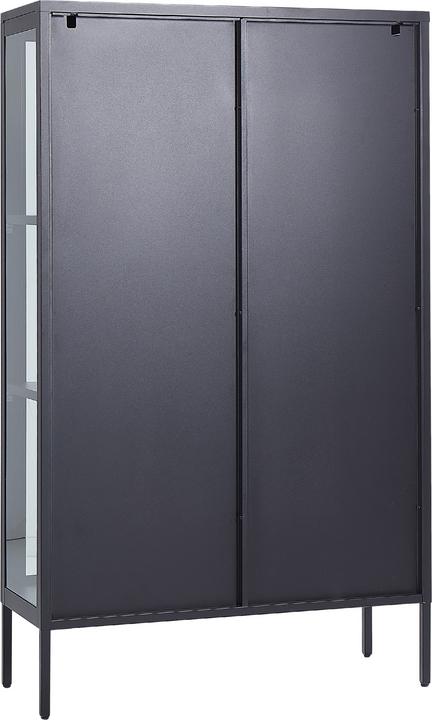 Actual product image Beliani Glass display cabinet metal black 150 cm NASH (90 x 150 cm)