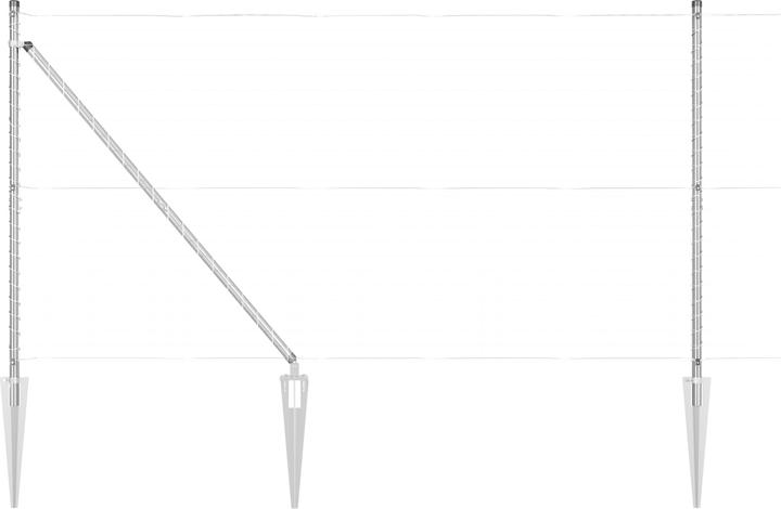 Image du produit VidaXL Piquets de clôture avec pointe 52 pièces Ø32 mm 140 cm acier galvanisé
