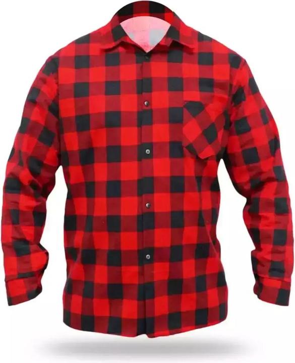 Dedra red flannel shirt, size XXL, 100 % cotton (BH51F1-XXL) (XXL)