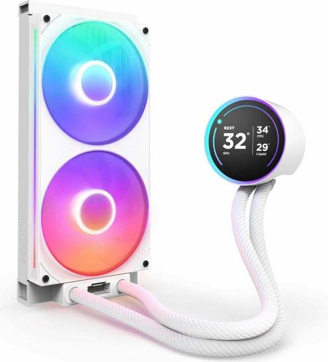 Actual product image NZXT KRAKEN Elite V2 280 RGB Wak Display White RL-KR28E-W2