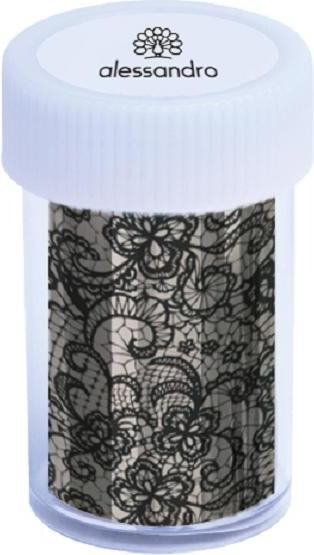 Alessandro Transferfolie schwarze Spitze (Kunstnägel, Schwarz)
