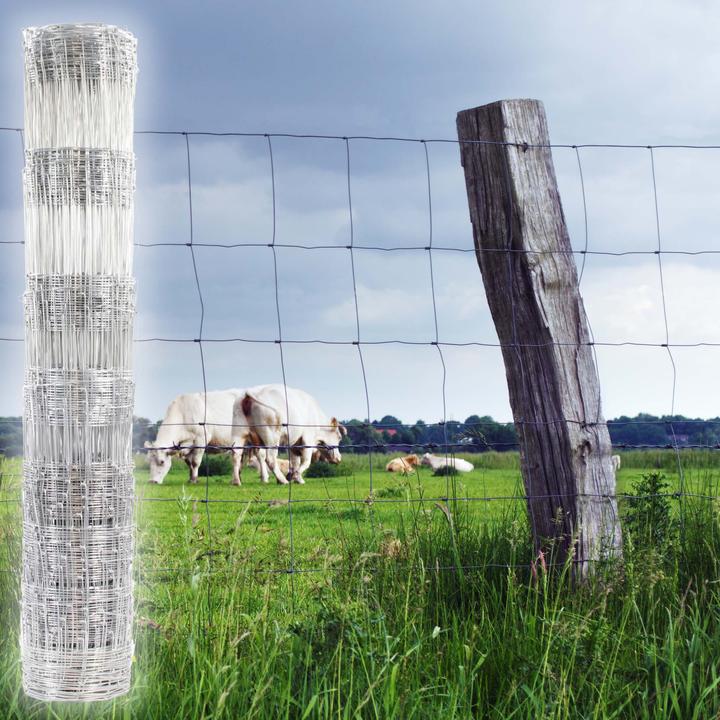 Produktbild Wiltec Wildzaun Weidezaun 50m lang 100/08/15 Drahtzaun Knotengeflecht Forstzaun