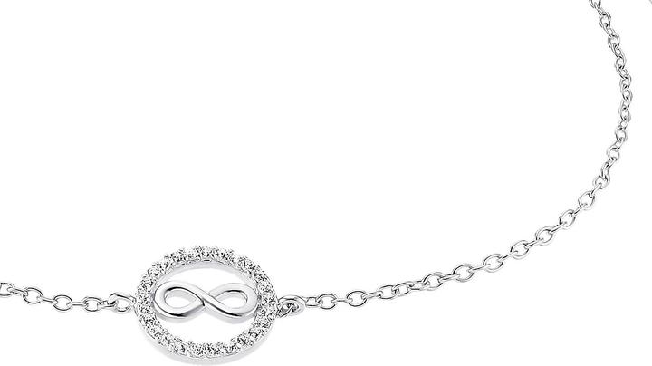 Actual product image S.Oliver Ladies' Arm Jewellery, 925 Sterling Silver Zirconia Infinity (20 cm, 925 silver)