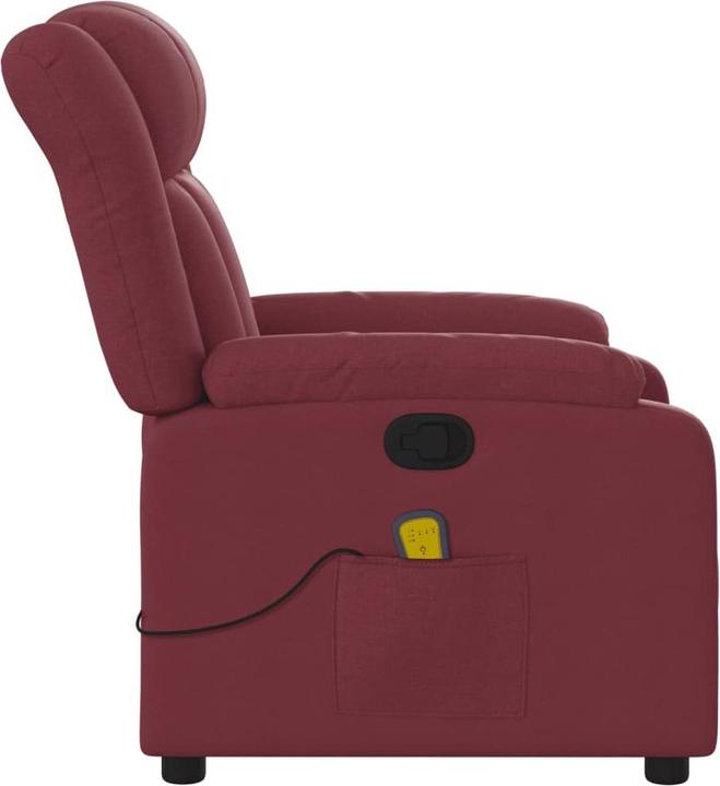 Actual product image VidaXL Massage armchair TV armchair Relax armchair Recliner armchair Wine red fabric