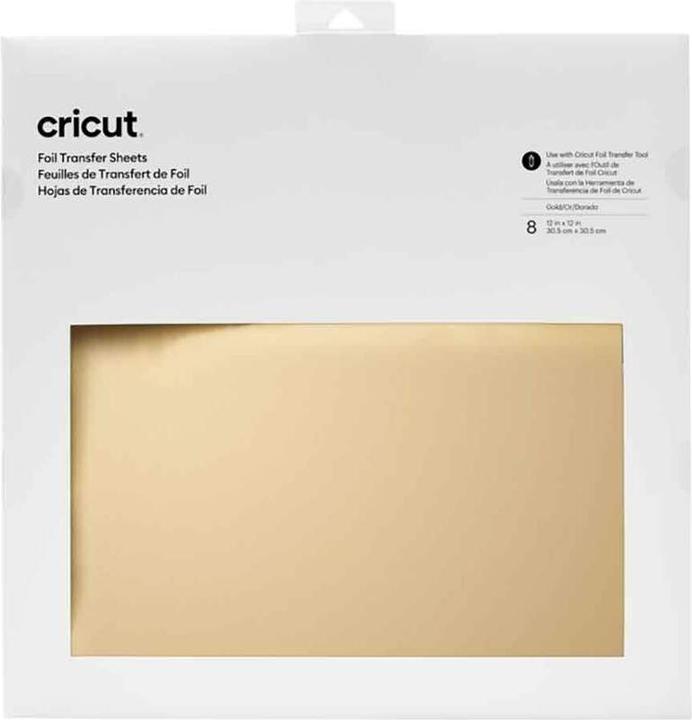 Produktbild Cricut Transfer Foil Sheets 30x30cm 8 sheets (Gold)
