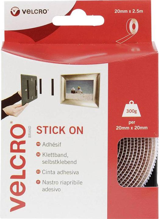Actual product image Velcro brand Stick On Velcro (20 mm)