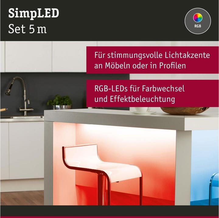 Produktbild Paulmann SimpLED Stripe Set (RGB, Violett, 500 cm, Indoor)