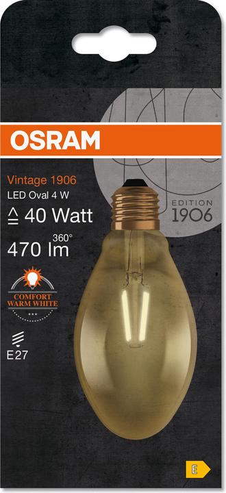Actual product image Osram LED Bulb Vintage (E27, 4.50 W, 420 lm, 4 x, E)